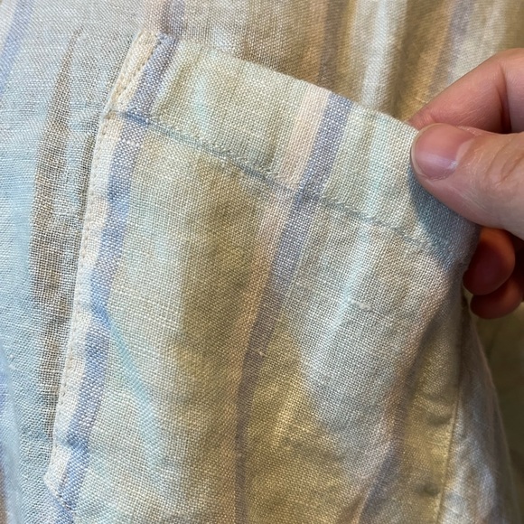 J Crew 100% linen short sleeve button down - Picture 3 of 6
